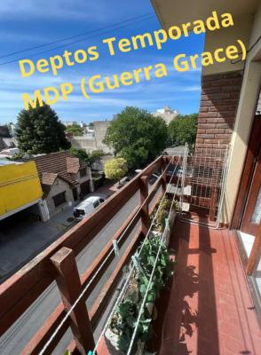 Departamento en alquiler en Mar del Plata. 3 ambientes, 2 baños y capacidad de 3 a 8 personas. 